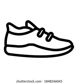 Trendy sneakers icon. Outline trendy sneakers vector icon for web design isolated on white background