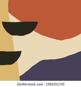 Trendy social media abstract background in modern, trendy colors in popular art style