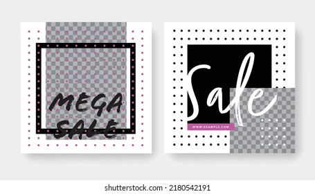 Trendy social media layouts, set of modern square web banners templates for company, business vector graphic design, multipurpose digital marketing objects, advertising bundle, editable posts