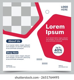 Trendy social media post design and template