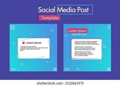 Trendy social media post templates. Social media tips and tutorial banner template with light blue, blue and white color geometric shapes background design. Isolated abstract vector design.