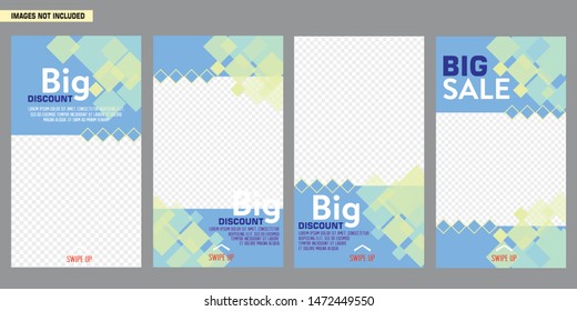 Trendy Social Media Stories. Editable template for social networks stories , Fashion Design. Design backgrounds for social media.