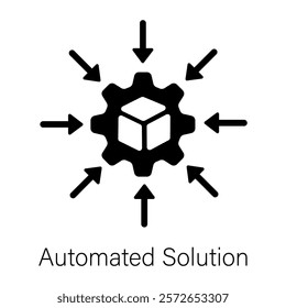 Trendy solid icon of automated solution 