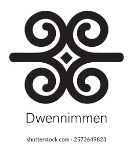 Trendy solid icon of dwennimmen symbol 