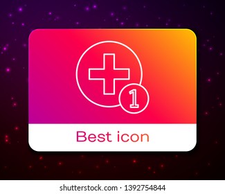 Trendy space backgraund with Add user sign icon. Add friend symbol
