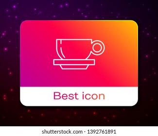 Trendy space backgraund with Coffee cup icon. Coffee time