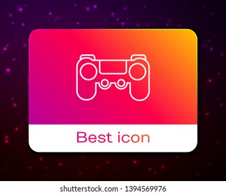 Trendy space backgraund with Game joystick icon, game symbol.