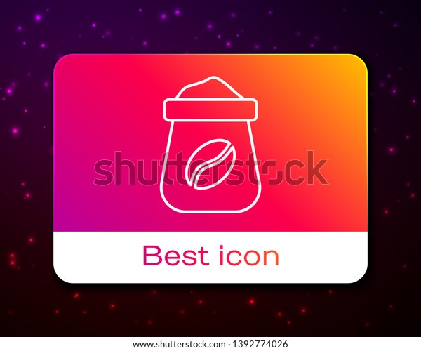 Trendy
space backgraund with Vector coffee beans
icon