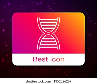 Trendy space background with DNA structure vector icon. Genes symbol