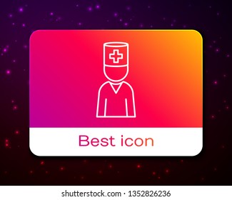 Trendy space background with Doctor vector icon. Healthcare symbol