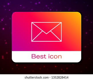 Trendy space background with Envelope Icon , Email icon or message vector