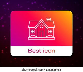Trendy space background with House Vector Icon Vector. Home symbol