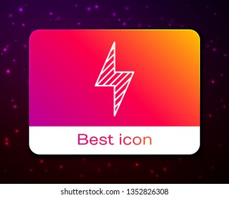 Trendy space background with Lightning icon vector. Energy concept