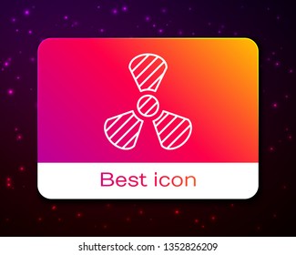 Trendy space background with The radiation icon. Radiation symbol.