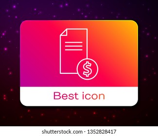 Trendy space background with Signing contract icon. Deal concept.
