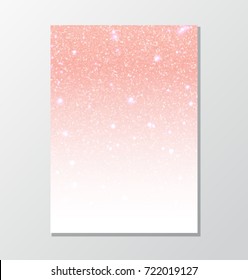 Trendy sparkle blurred background with coral pink sequins for party events.