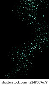 Trendy Sparkle Festive Vector Black Background. Glamour Circle Pattern. Bright Confetti Shiny Invitation. Glow Rich Illustration.