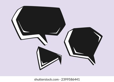 Trendy speech bubbles concept. Colored flat vector illustration isolated.