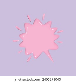 Trendy speech bubbles concept. Emoji character. Realistic 3d object cartoon style. Vector colorful illustration.