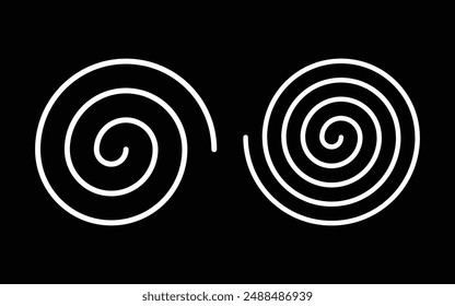 Trendy Spiral Line Set Illustration