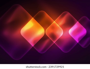 Trendy Square Blurred Color Abstract Background. Glowing lights. Vector Illustration For Wallpaper, Banner, Background, Card, Book Illustration, landing page