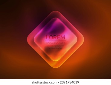 Trendy Square Blurred Color Abstract Background. Glowing lights. Vector Illustration For Wallpaper, Banner, Background, Card, Book Illustration, landing page