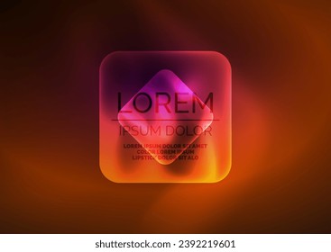 Trendy Square Blurred Color Abstract Background. Glowing lights. Vector Illustration For Wallpaper, Banner, Background, Card, Book Illustration, landing page