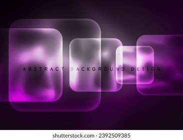Trendy Square Blurred Color Abstract Background. Glowing lights. Vector Illustration For Wallpaper, Banner, Background, Card, Book Illustration, landing page