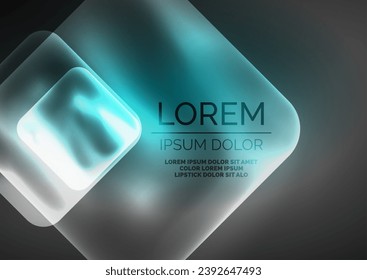 Trendy Square Blurred Color Abstract Background. Glowing lights. Vector Illustration For Wallpaper, Banner, Background, Card, Book Illustration, landing page