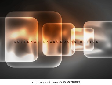 Trendy Square Blurred Color Abstract Background. Glowing lights. Vector Illustration For Wallpaper, Banner, Background, Card, Book Illustration, landing page
