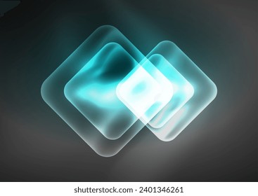 Trendy Square Blurred Color Abstract Background. Glowing lights. Vector Illustration For Wallpaper, Banner, Background, Card, Book Illustration, landing page
