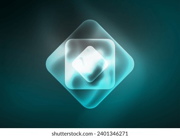 Trendy Square Blurred Color Abstract Background. Glowing lights. Vector Illustration For Wallpaper, Banner, Background, Card, Book Illustration, landing page