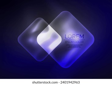 Trendy Square Blurred Color Abstract Background. Glowing lights. Vector Illustration For Wallpaper, Banner, Background, Card, Book Illustration, landing page