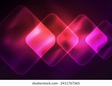 Trendy Square Blurred Color Abstract Background. Glowing lights. Vector Illustration For Wallpaper, Banner, Background, Card, Book Illustration, landing page