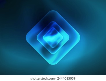 Trendy Square Blurred Color Abstract Background. Glowing lights. Vector Illustration For Wallpaper, Banner, Background, Card, Book Illustration, landing page