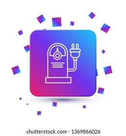Trendy square with particles Battery charge vector icon