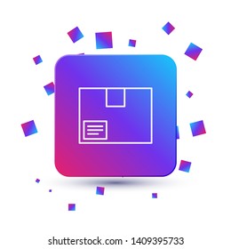 Trendy square with particles Box vector icon for your web. Delivery symbol