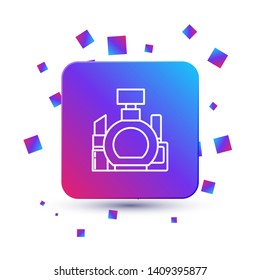 Trendy square with particles Cosmetic vector icons. Make up symbol