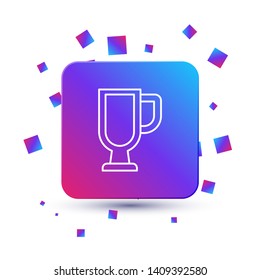 Trendy square with particles Cup of Tea Vector Icon for mobile app, website or desktop app