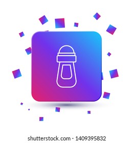 Trendy square with particles Deodorant vector icon. Cosmetic concept