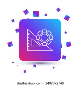 Trendy square with particles Engineering Tools Icons. Contains such Symbols as Manufacturing, Technology, Engineer, Team, Solutions, Service and more.