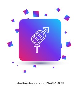 Trendy square with particles Gender Icon. Gender symbol for your web site design