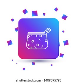 Trendy square with particles Make Up Cosmetic Bag Icon