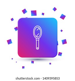Trendy square with particles Mirror vector icon. Make up symbol