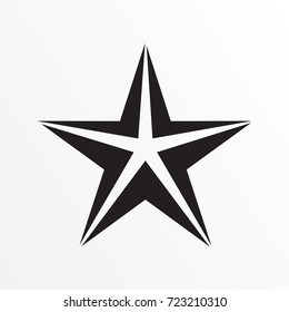 trendy star icon with black color