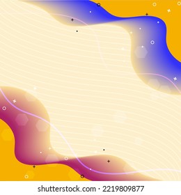 Cielo estelar moderno con formas geométricas y fluidas - degradado naranja