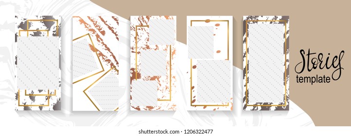 Trendy stories design template for fashion brand promotion on web app. Photo frame. Streaming. Mockup for photo