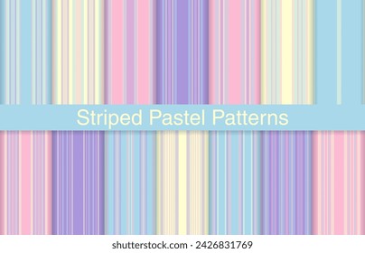 Trendy stripe collection, textile design, line fabric pattern for shirt, dress, suit, wrapping paper print, invitation and gift card.