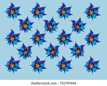 Trendy style background with retro style texture, pattern and floral elements. Vector illustration
