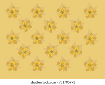 Trendy style background with retro style texture, pattern and floral elements. Vector illustration
